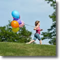 girl with balloons